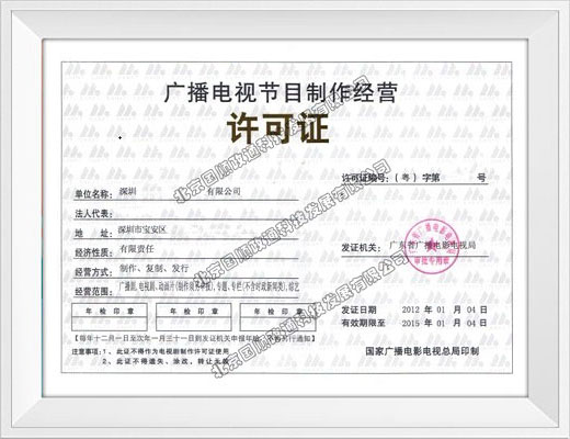 广播电视节目制作
